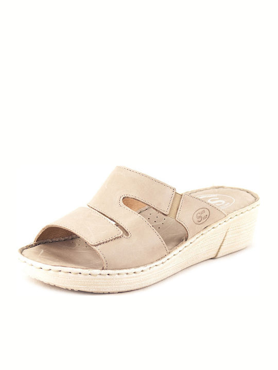 Safe Step Women's Flat Sandals Anatomic in Beige Color A800-62 Beige