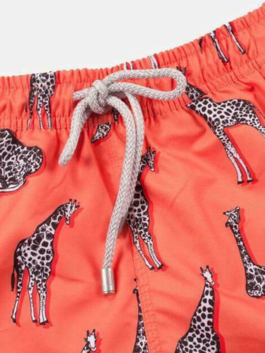 John Frank Giraffe Kids Swimwear Swim Shorts Orange