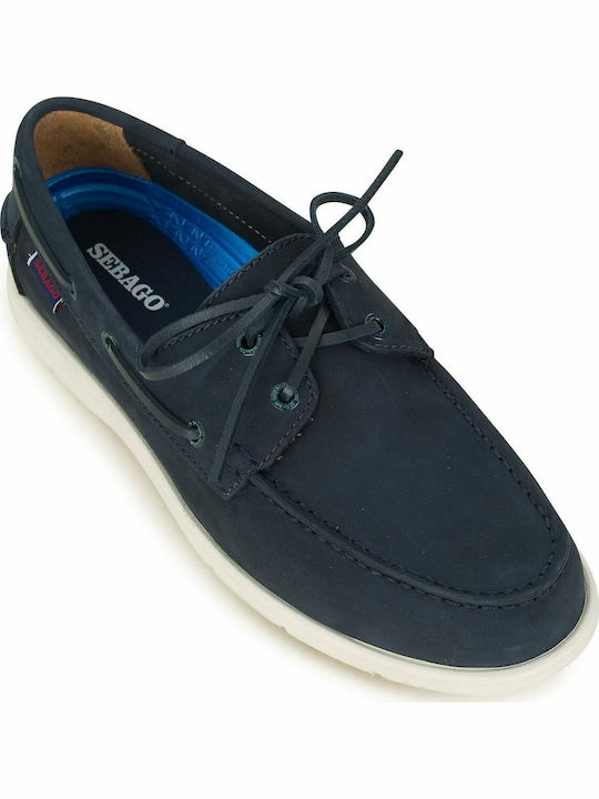 Litesides Naples Suede Ανδρικά Boat Shoes σε Μπλε Χρώμα