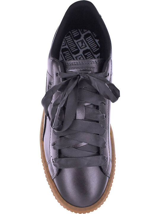Basket Platform Luxe Sneakers Silver