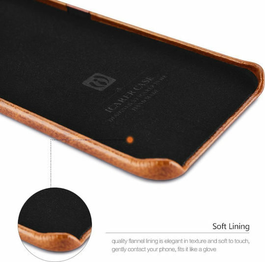 iCarer Oil Wax Back Cover Δερμάτινο Καφέ (Galaxy S7 Edge)