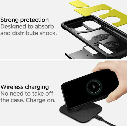 Spigen Tough Armor Back Cover Plastic 2mm Negru (Galaxy S21 5G)