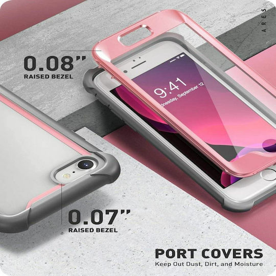i-Blason Ares С пълно покритие (360°) Пластмаса 2мм Водоустойчив Розов (iPhone SE 2022/2020)