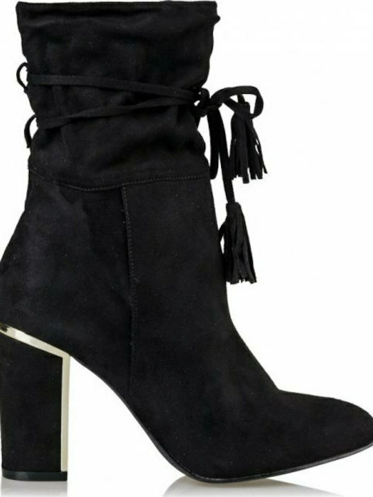 Envie Shoes Suede Women's Ankle Boots Black