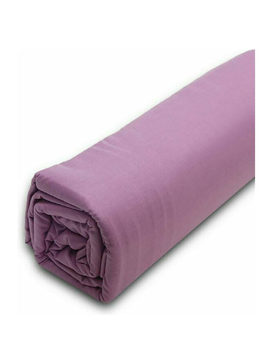Sunshine Sheet for Single Bed with Elastic 100x200+20cm. Menta 152 Mauve 10