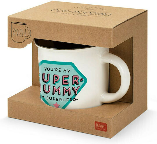Legami Milano Cup-Puccino Super Mummy Κούπα Κεραμική Λευκή 350ml Legami Milano Cup-Puccino Super Mummy Κούπα Κεραμική Λευκή 350ml
