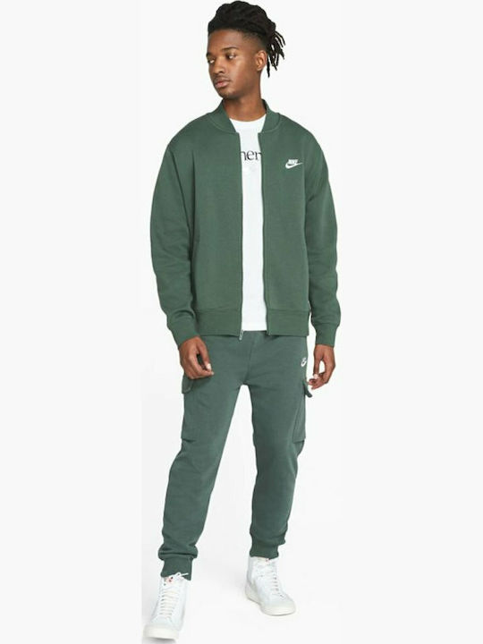 Sportswear Cargo Sweatpants with Elastic Green
