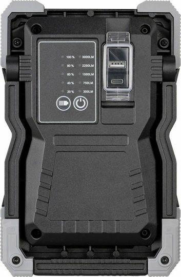 Brennenstuhl Rechargeable Handheld Spotlight LED IP65 with Maximum Brightness 3000lm Black
