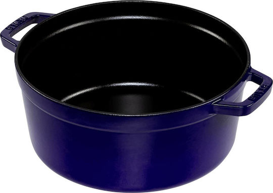 Staub Round Cocotte Tiefer Topf aus Gusseisen 5.2Es / 24cm