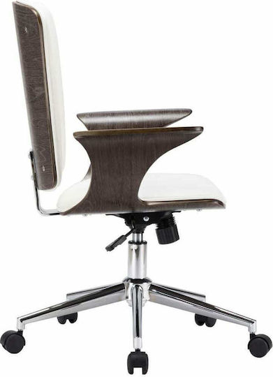 vidaXL Office Chair with Arms White