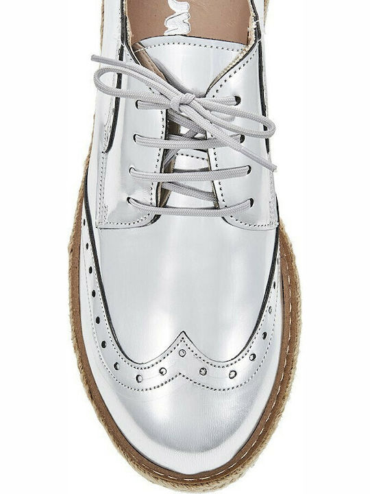 Grumman Women's Flatform Oxfords Silver