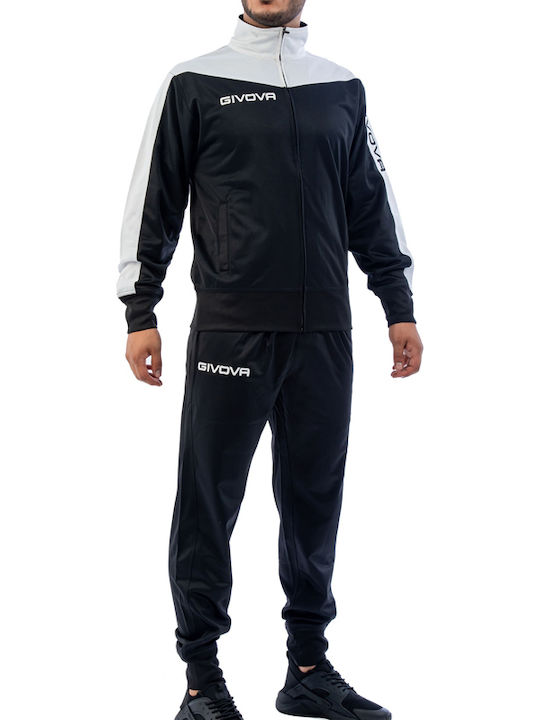 Tuta Roma Football Tracksuit Glossy with Elastic Black