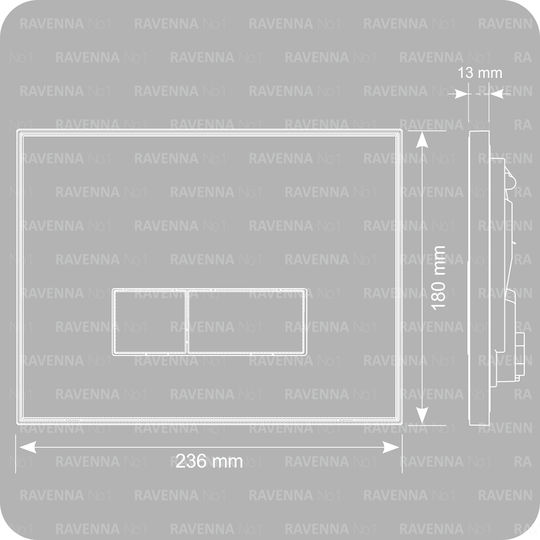 Siamp Reflet 90 Flush Plate Dual Flush Black 111993