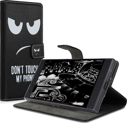 KWmobile Don't Touch My Phone Brieftasche Synthetisches Leder Schwarz (Nothing Phone 2)