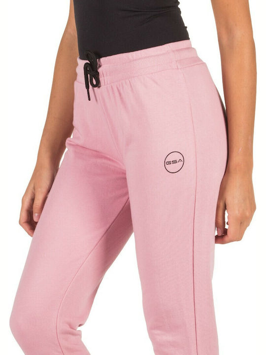 Supercotton Jogger Dusty Roz Pantalon Trening Cu Elastic Roz