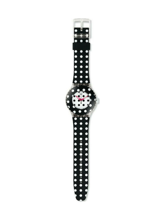 Swatch Ceas cu Negru Curea de Cauciuc SUUK107