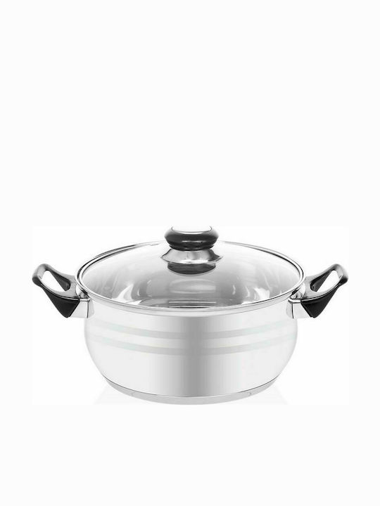 Zilan Set De Vase De Gătit Din Oțel Inoxidabil Argintiu 5 Piese