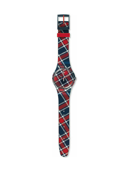 Swatch Color Kilt Multicolor Rubber Strap