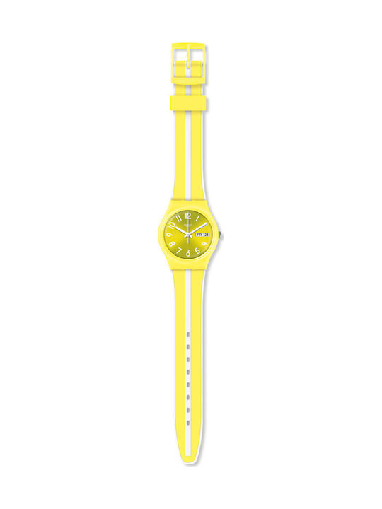 Swatch Lemoncello Uhr mit Gelb Kautschukarmband