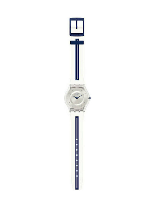 Swatch Mediolino Ceas cu Alb Curea de Cauciuc