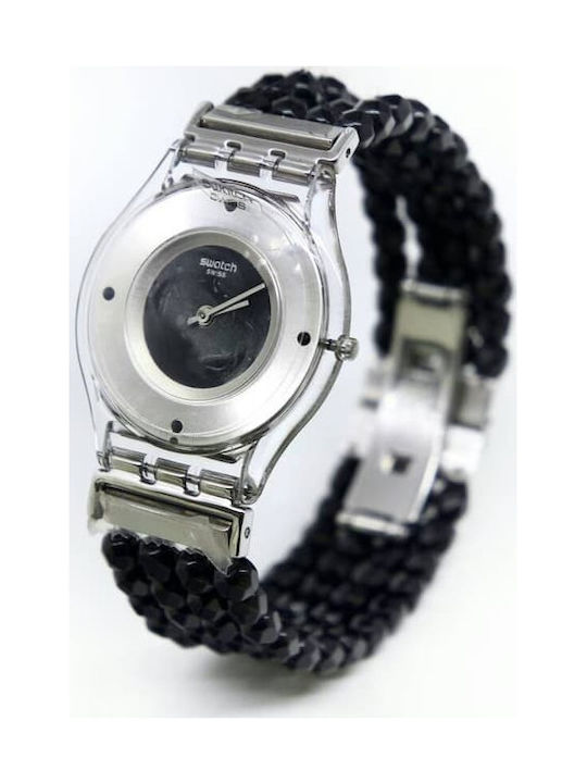 Swatch Uhr mit Schwarz Kautschukarmband