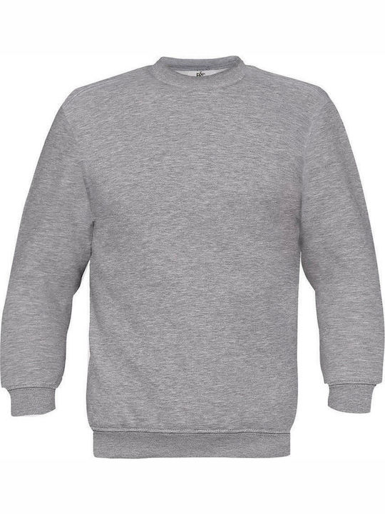 B&C Set In Men's Long Sleeve Promotional Sweatshirt Heather Grey