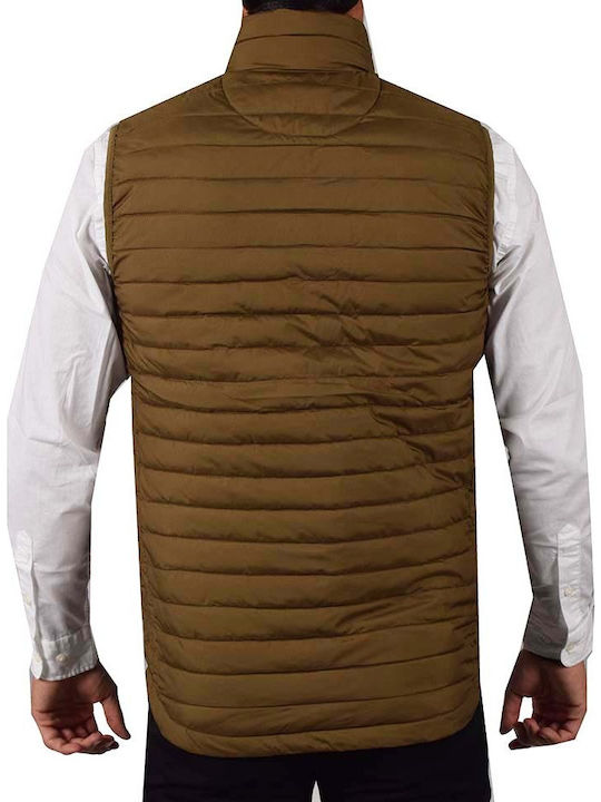 Jack & Jones Men's Sleeveless Puffer Jacket Brown