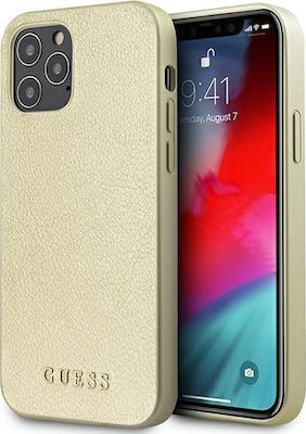 Guess Iridescent Plastic Back Cover Gold (iPhone 12 Pro Max)