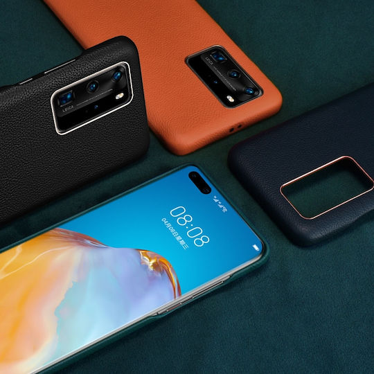 iCarer Grained Series Back Cover Δερμάτινο Πράσινο (Huawei P40 Pro)