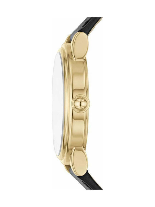 Marc Jacobs Watch with Black Leather Strap MJ1578