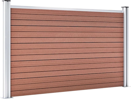 vidaXL Fence Panel Brown from WPC Fence Panel from WPC in Brown Color 1.05x1.8m