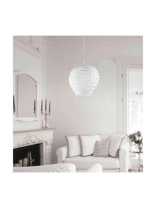 Home Lighting Zoe Pendant Light Suspension for Socket E27 Transparent