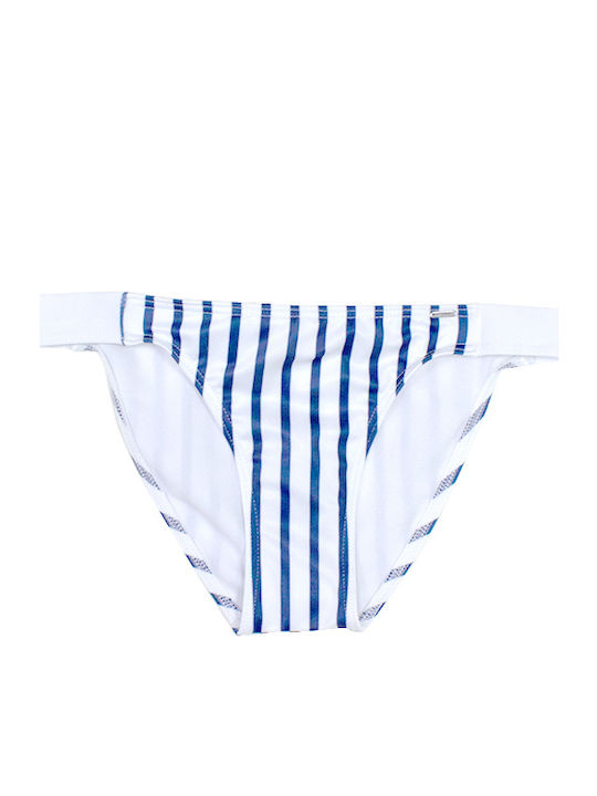 Bikini Inferioare Cu Dungi Albastru Marin