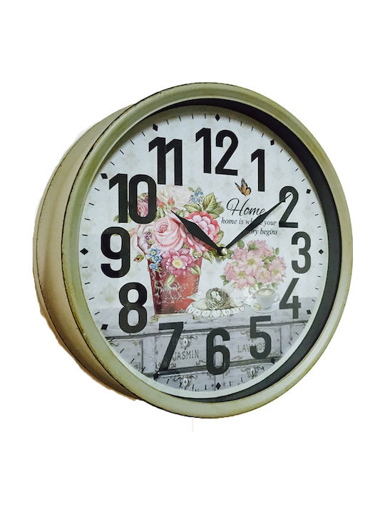 SP Souliotis Wall Clock Metallic Multicolour Ø30cm