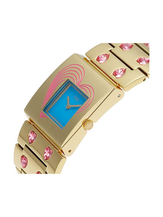 Swatch Watch with Gold Metal Bracelet YUG101G