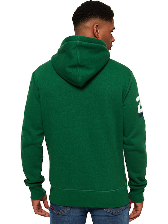 Superdry Men's Sweatshirt with Hood and Pockets Green