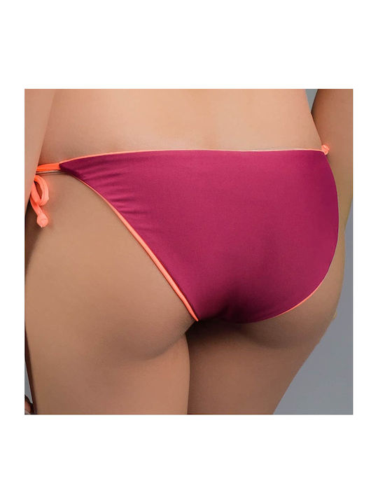 Bikini Slip Cu Dantelă Portocalii