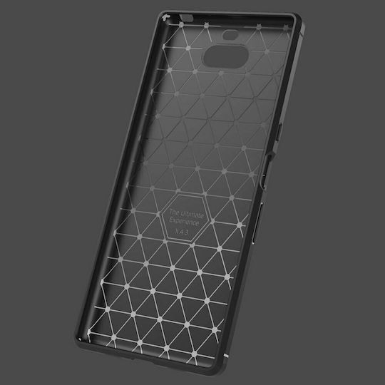 Hurtel Carbon Fiber Brushed Μαύρο (Xperia 10)