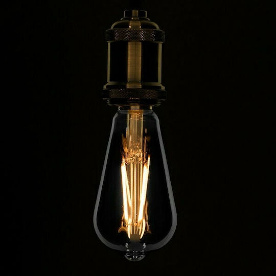 GloboStar Edison Retro LED-Lampe 8W 145mm für Fassung E27 und Form ST64 Warmes Weiß 800lm Dimmbar
