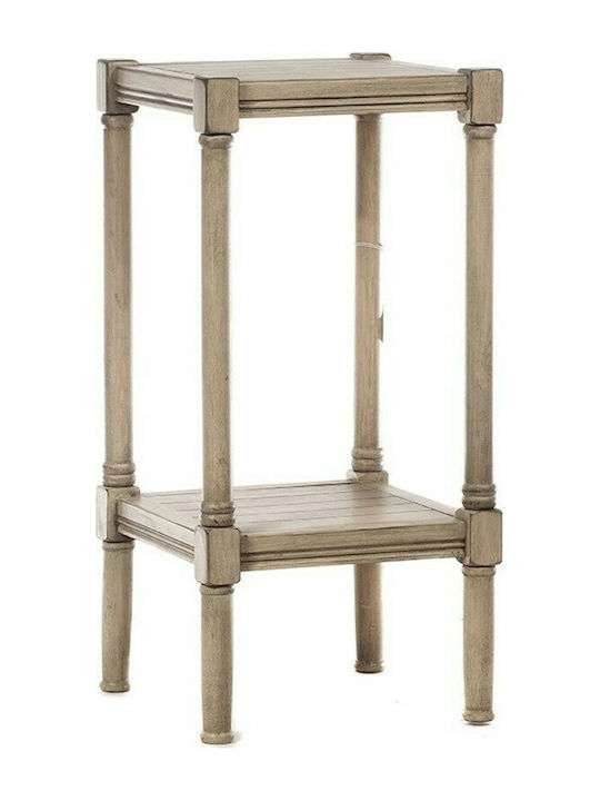 Platz Beistelltisch Savannah aus Massivholz Beige L35xB35xH72cm