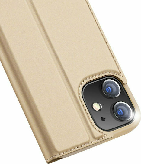 Dux Ducis Skin Pro Книга Изкуствена кожа Златист (iPhone 12 mini)