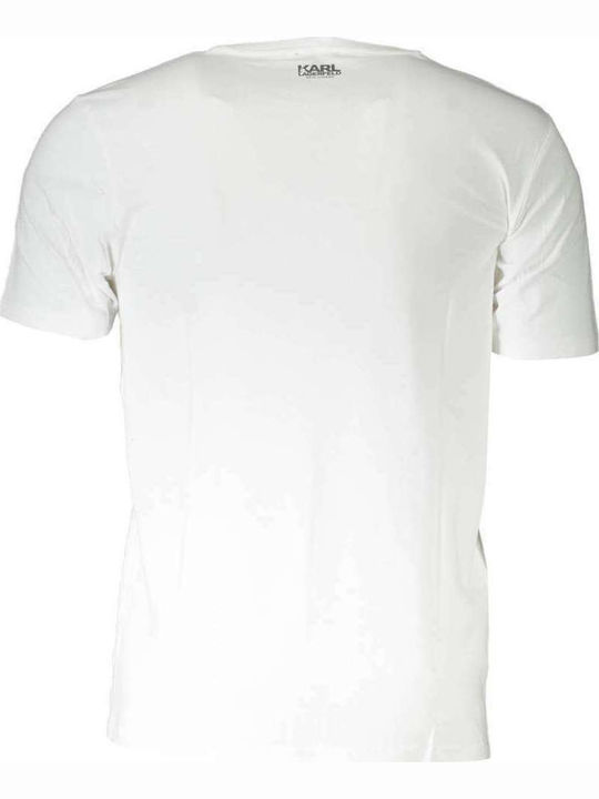 Karl Lagerfeld Men's T-Shirt Stamped White