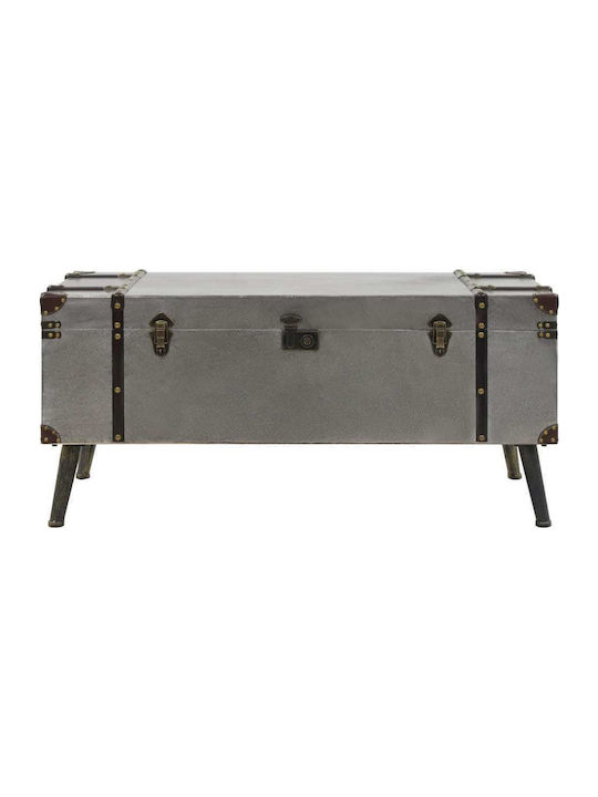 Rectangular Central Wooden Coffee Table Gray M102xW47.551xH47.5cm