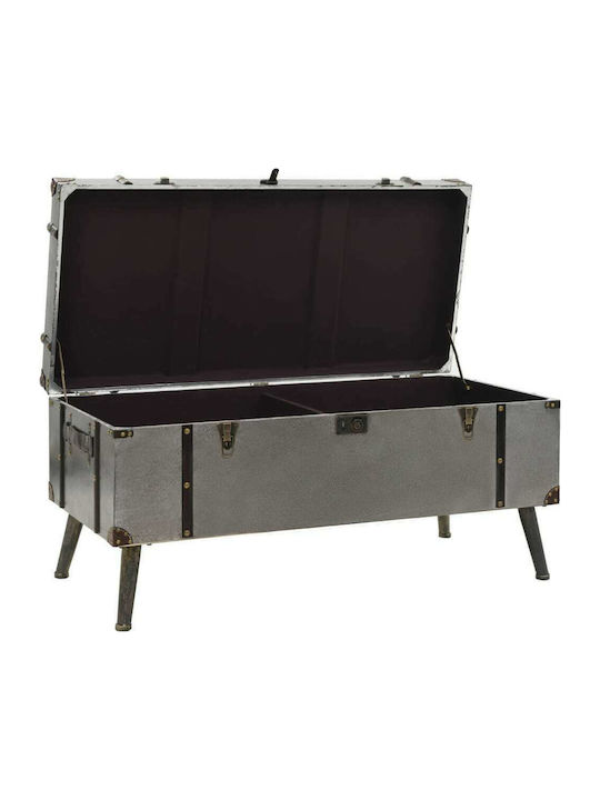Rectangular Central Wooden Coffee Table Gray M102xW47.551xH47.5cm