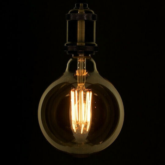GloboStar Edison Retro LED крушка 12W 180mm за фасунга E27 и форма G125 Топло бяло 1260лм Димируем