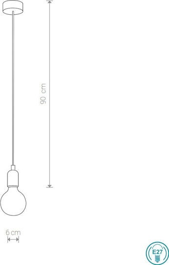 Nowodvorski Silicone Black Κρεμαστό Φωτιστικό Μαύρο με Ντουί E27 6x60x90εκ.
