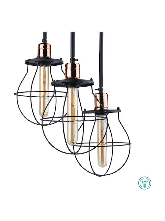 Nowodvorski Manufacture Pendant Chandelier Grid for Socket E27 Black