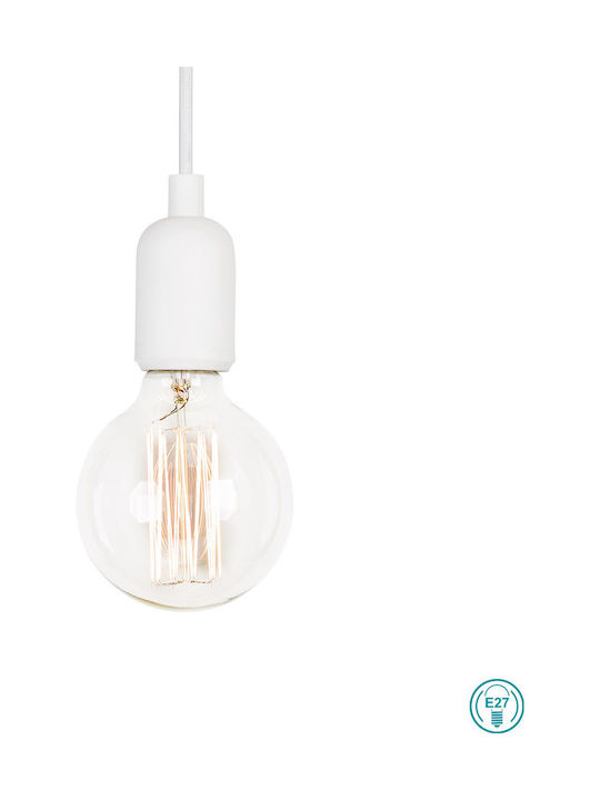 Nowodvorski Silicone White Pendant Light White with Socket E27 6x90cm