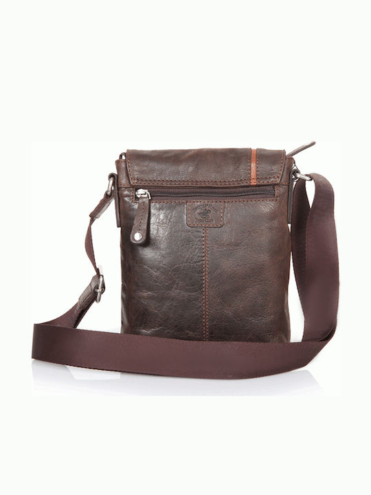 Leather Men's Bag Messenger Brown
