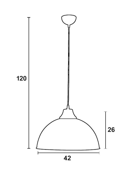 ArkoLight Pendant Light Turquoise with Socket E27 42x41cm